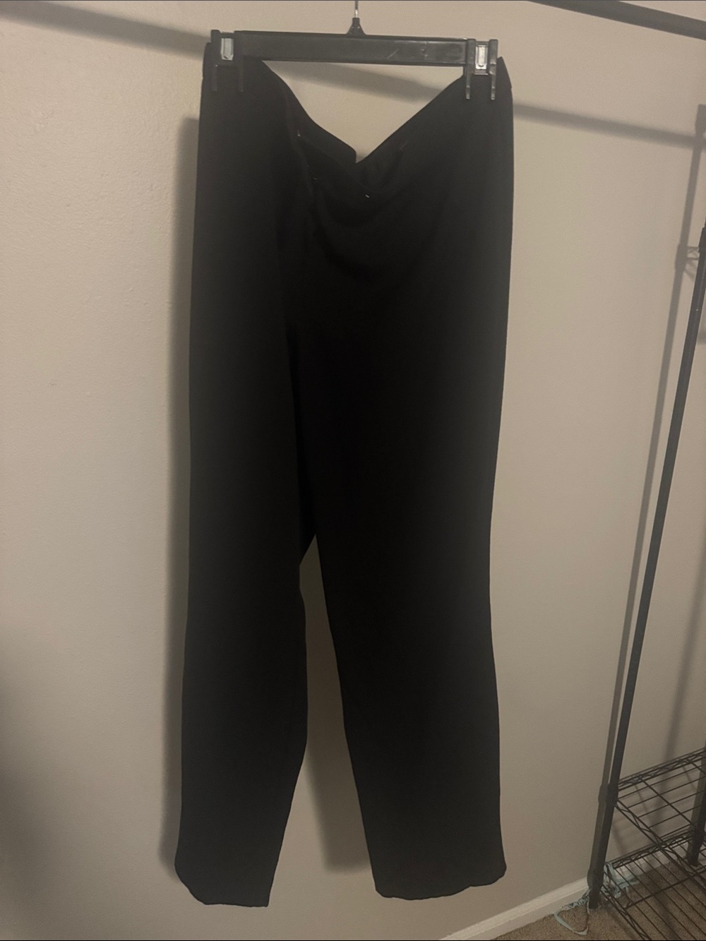 Sag Harbor Black Straight-Leg Dress Pants